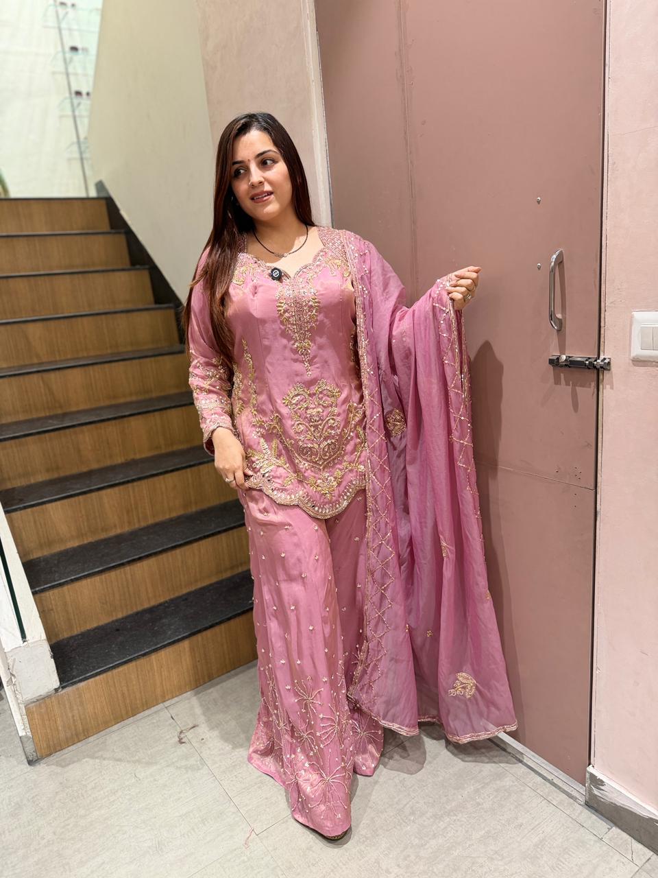 Heavily Embellished Sharara Set