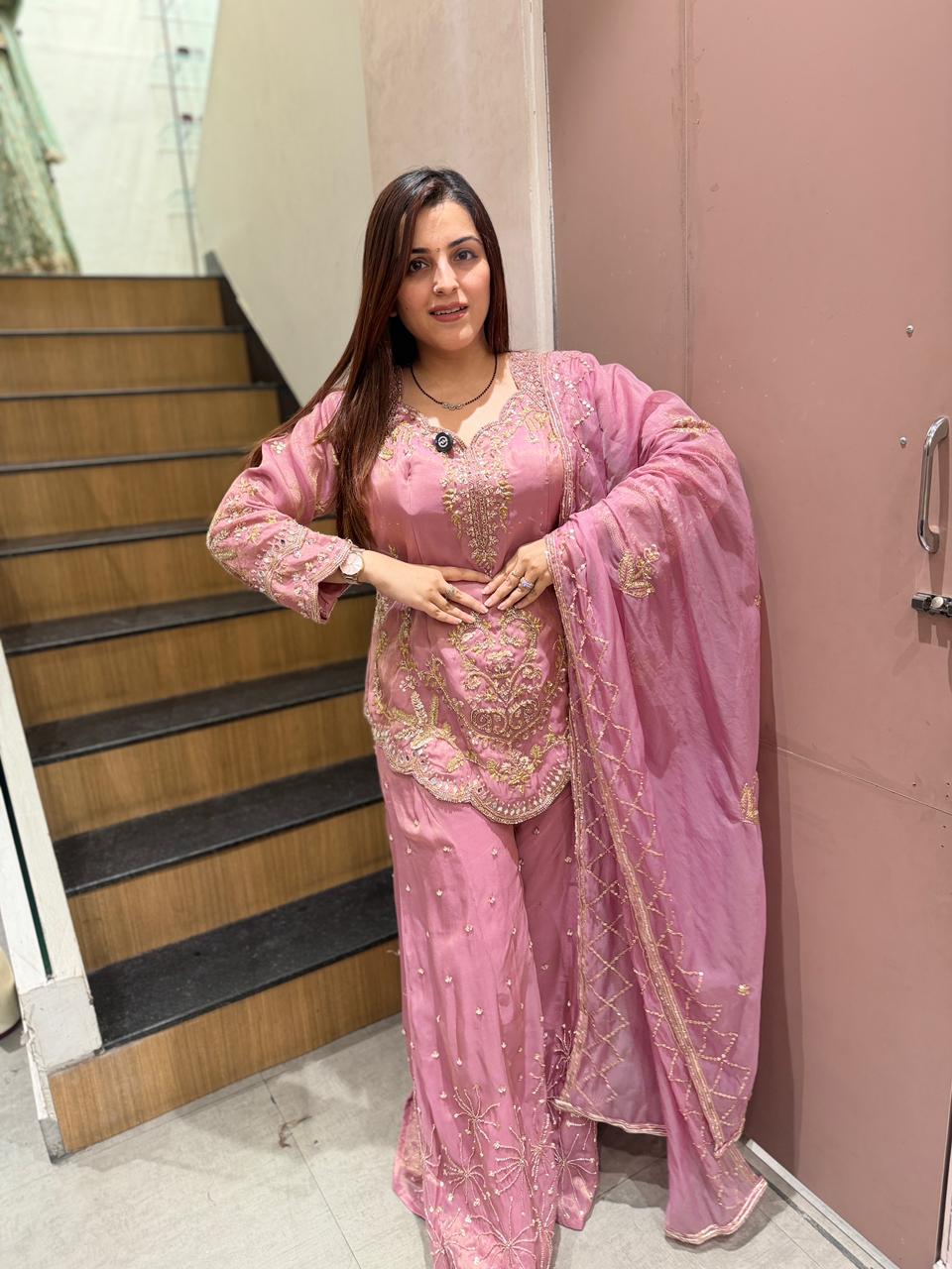 Heavily Embellished Sharara Set