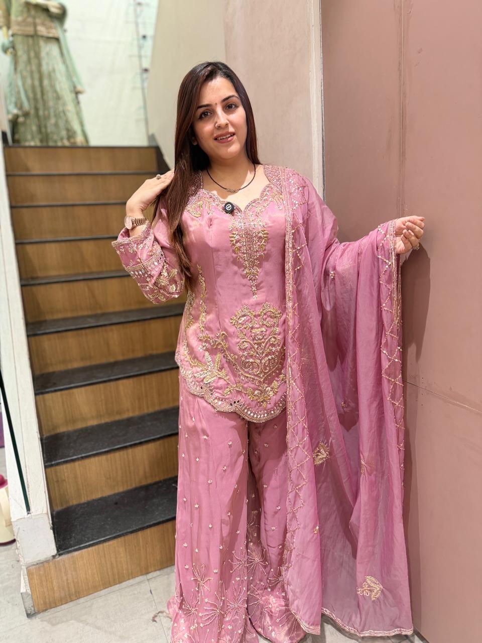 Heavily Embellished Sharara Set