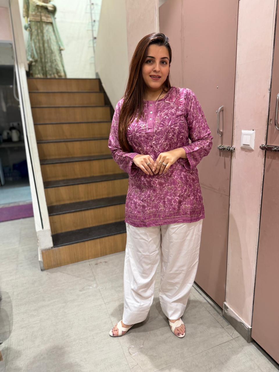 Lily Petal Kurti & Farshi Combo Set