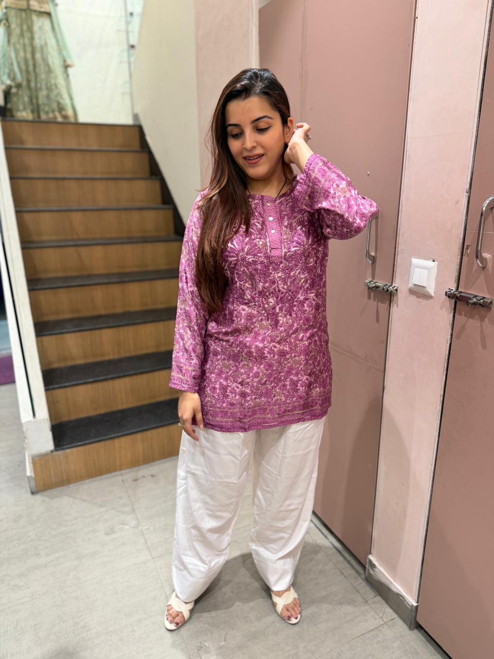 Lily Petal Kurti & Farshi Combo Set