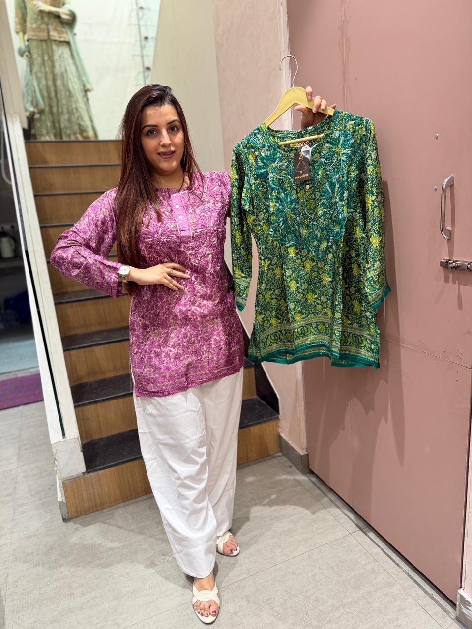 Lily Petal Kurti & Farshi Combo Set