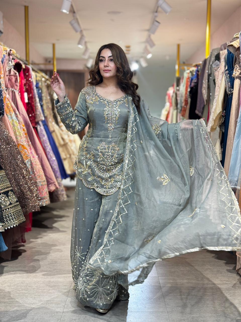 Heavily Embellished Sharara Set