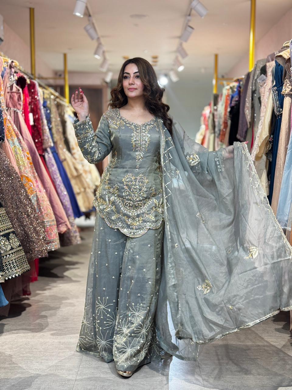 Heavily Embellished Sharara Set
