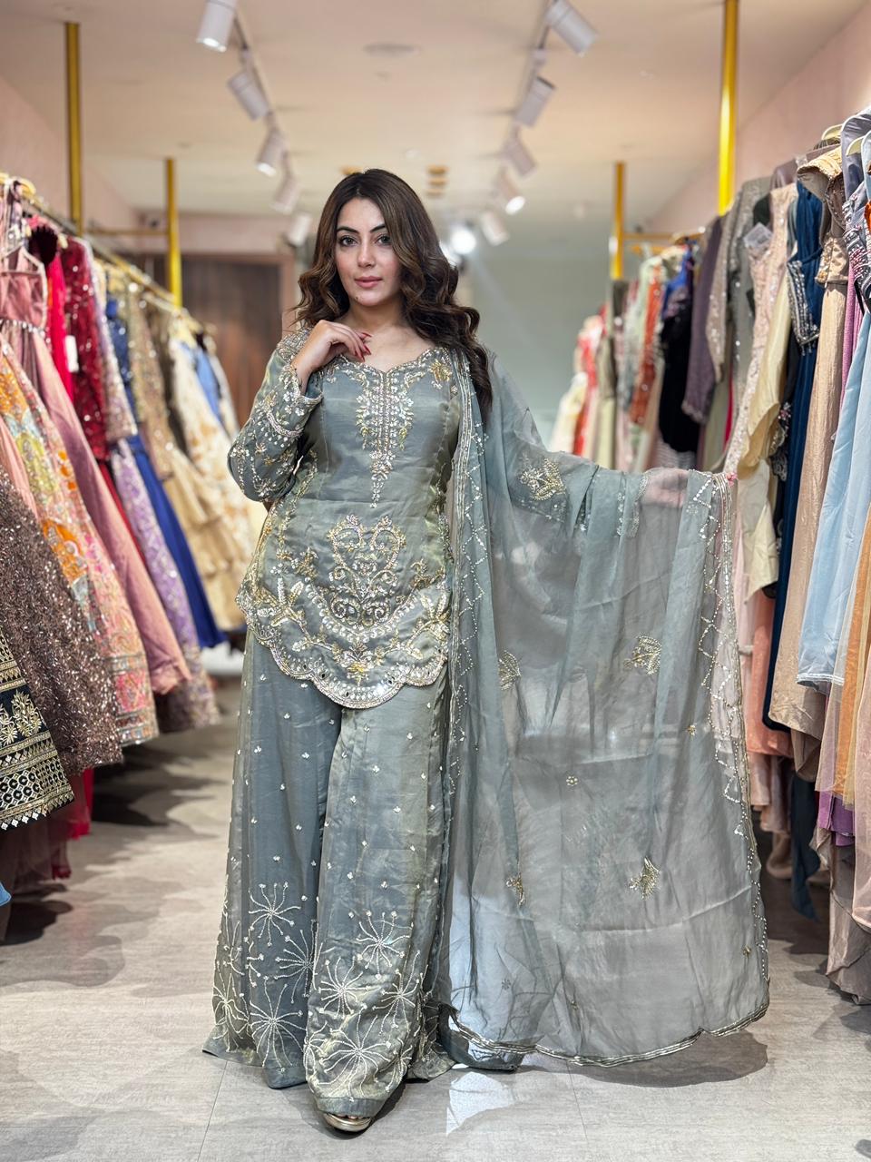 Heavily Embellished Sharara Set