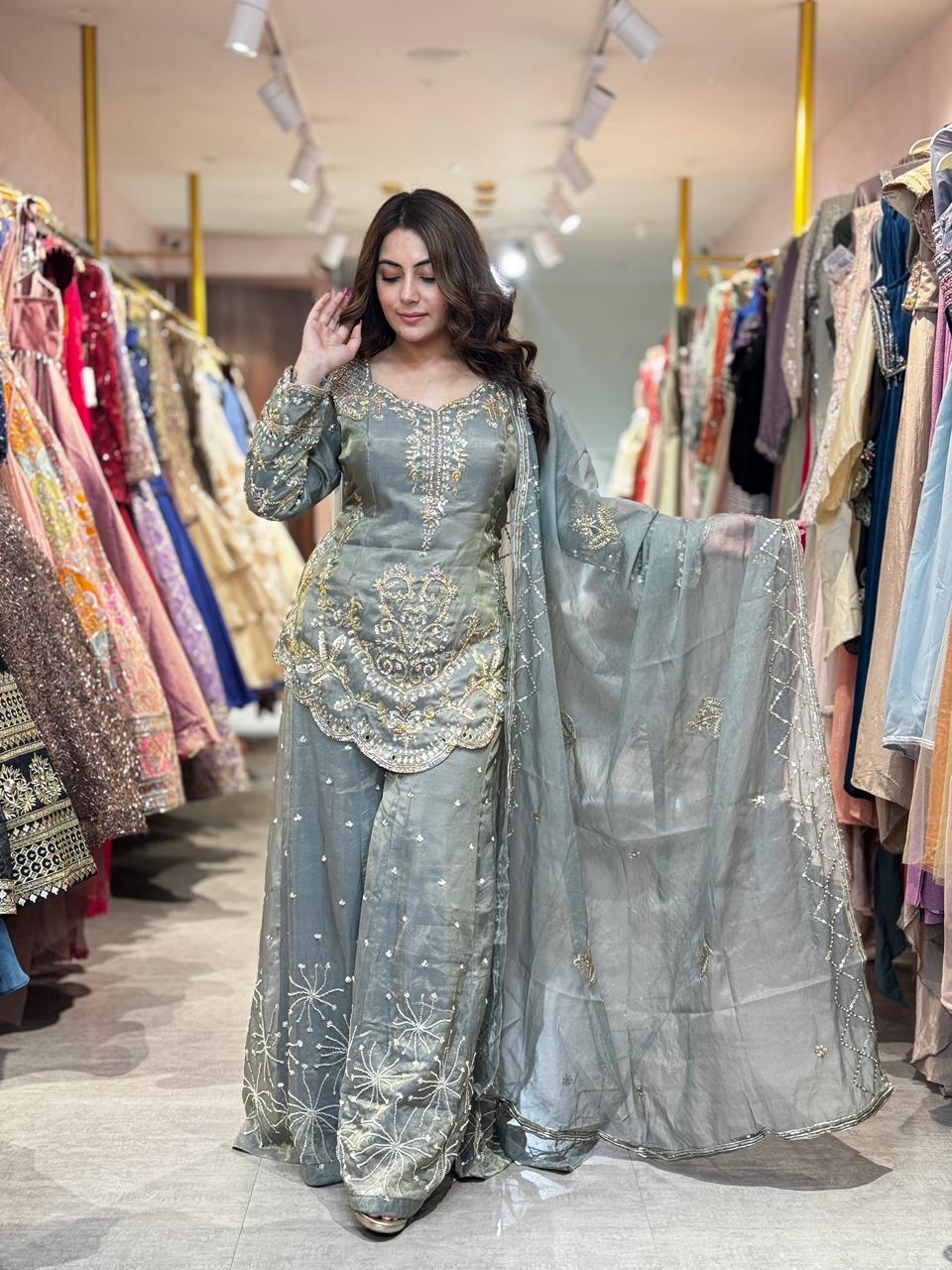 Heavily Embellished Sharara Set