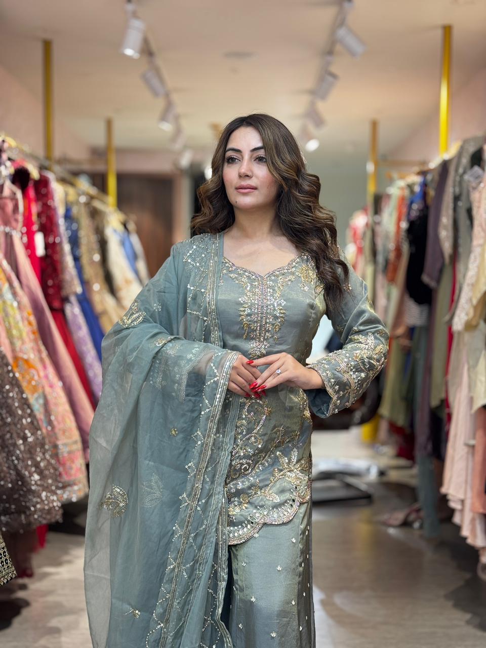 Heavily Embellished Sharara Set