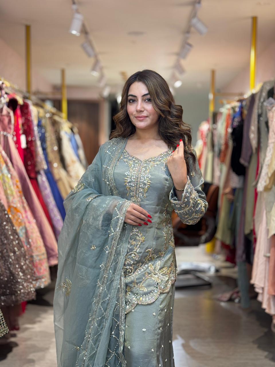 Heavily Embellished Sharara Set