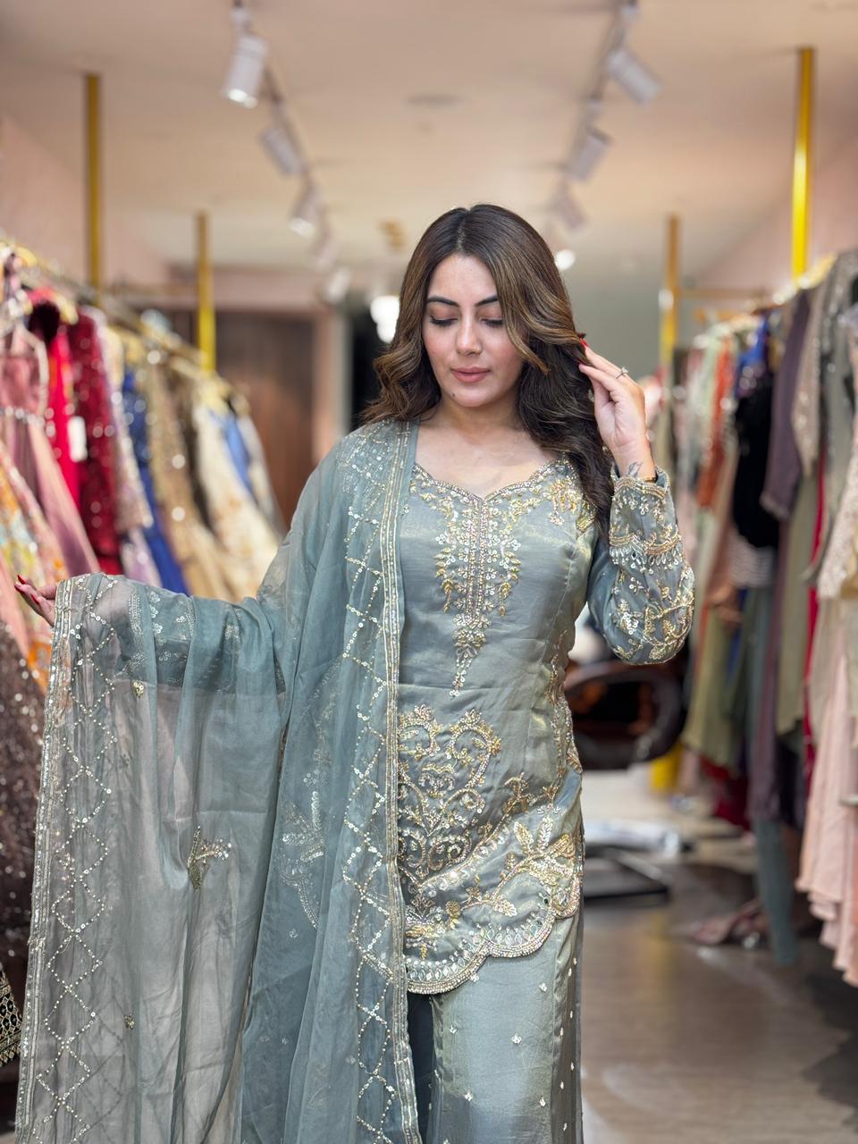 Heavily Embellished Sharara Set