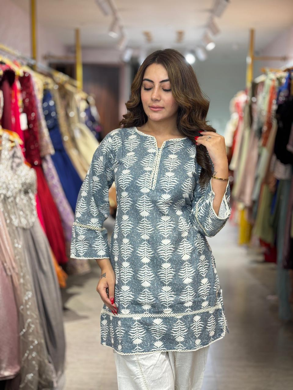Elegant Leaf Print Co-Ord Set