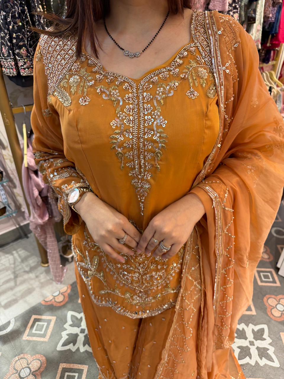 Heavily Embellished Sharara Set