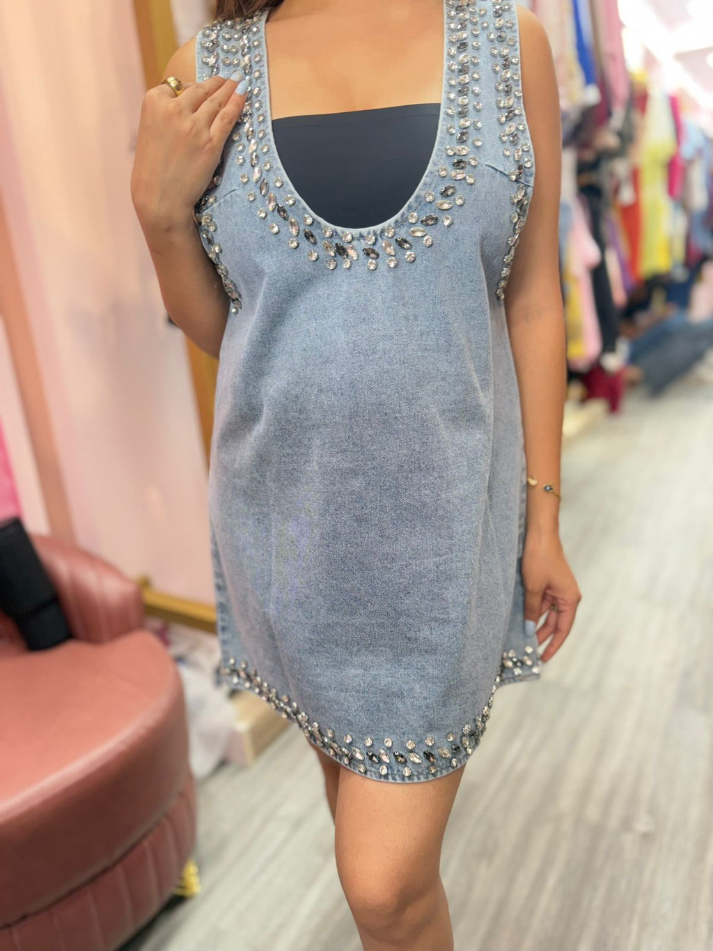 Spark Denim Mini Dress