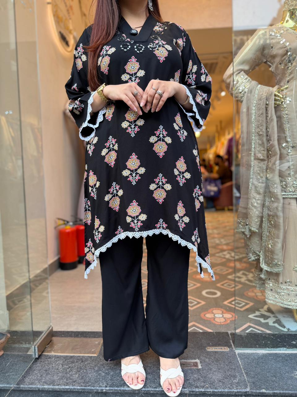 Noir Blossom Co-ord Set