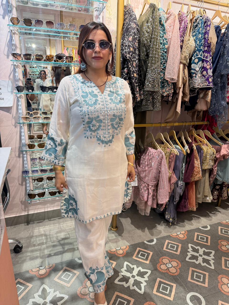 Celeste Mirror Embroidered Co-ord Set