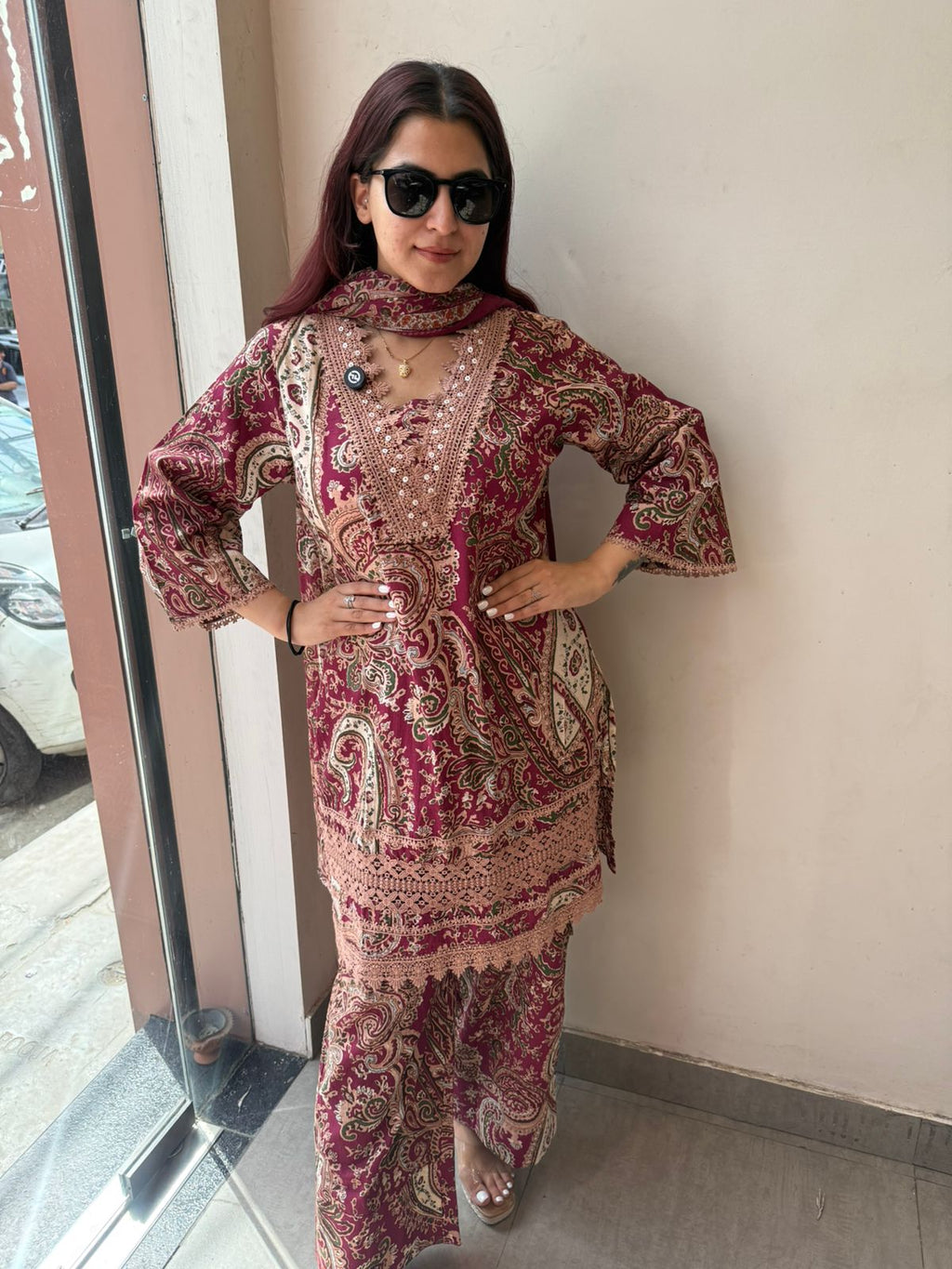 Midnight Paisley Luxe 3PC Suit Set