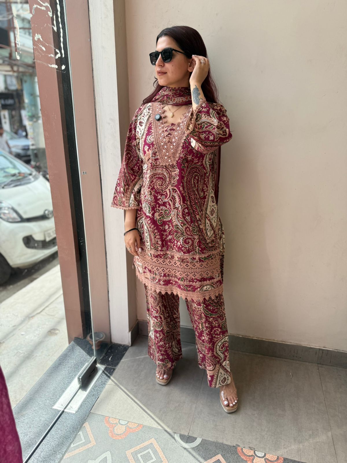 Midnight Paisley Luxe 3PC Suit Set