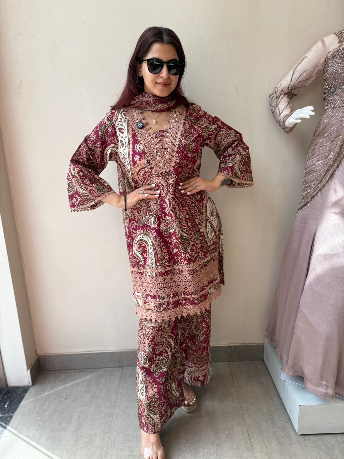 Midnight Paisley Luxe 3PC Suit Set