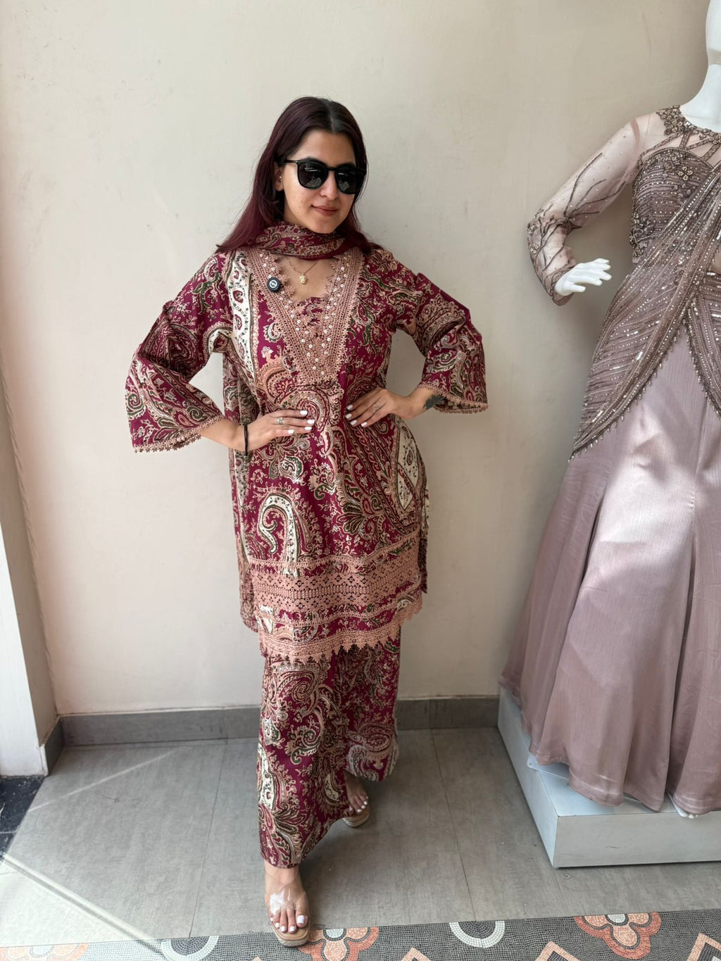 Midnight Paisley Luxe 3PC Suit Set