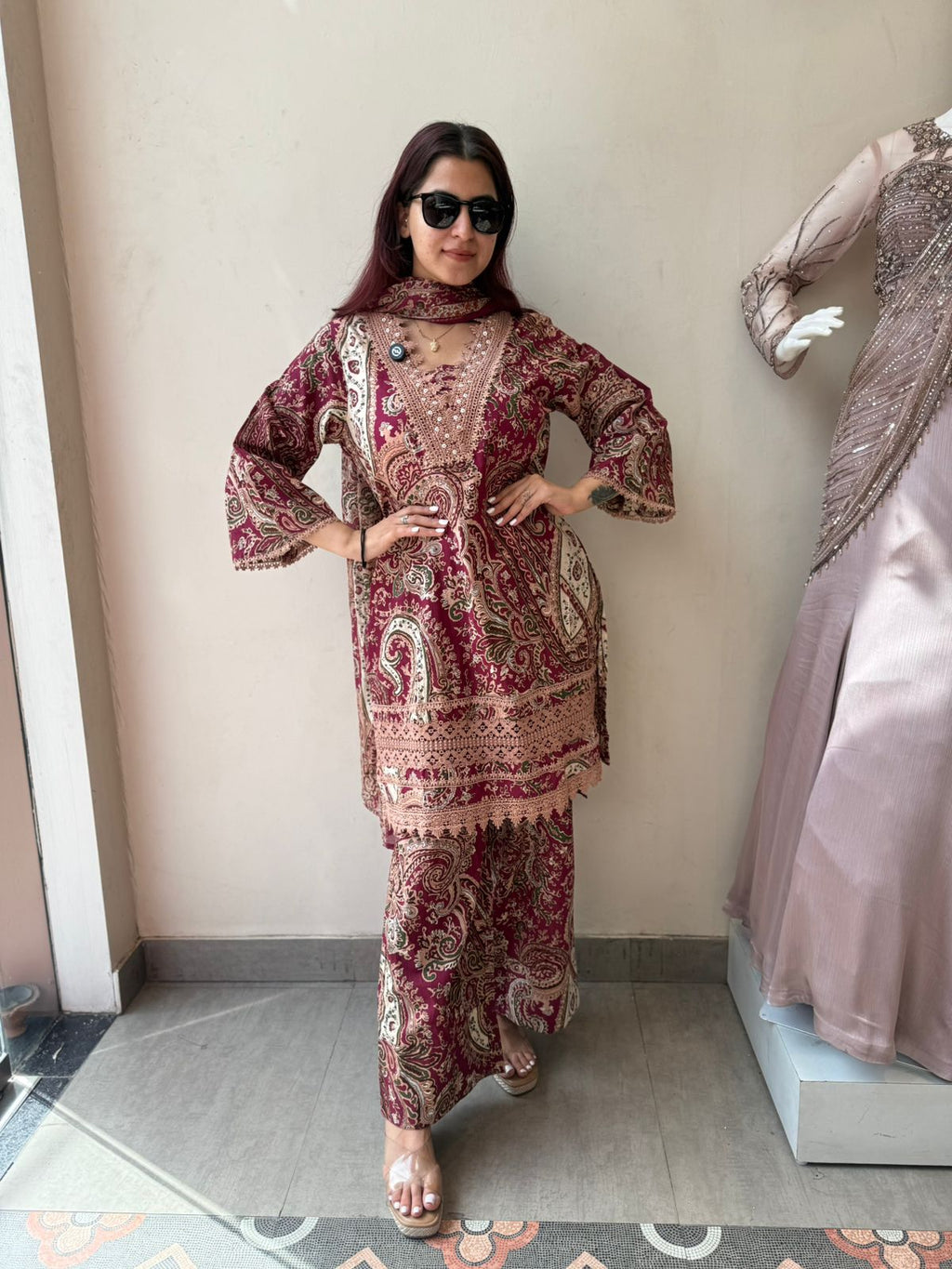 Midnight Paisley Luxe 3PC Suit Set