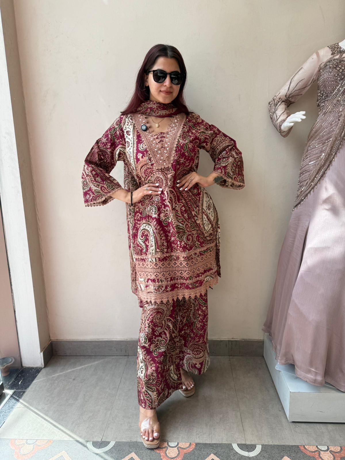 Midnight Paisley Luxe 3PC Suit Set