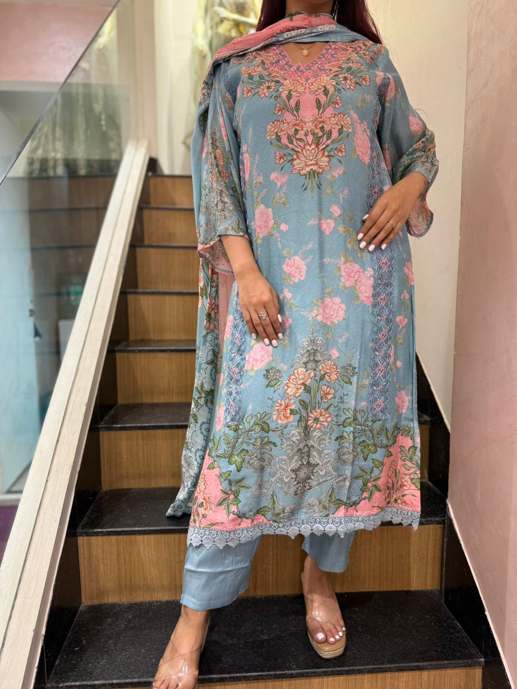 Pastel Blossom Luxe Suit Set