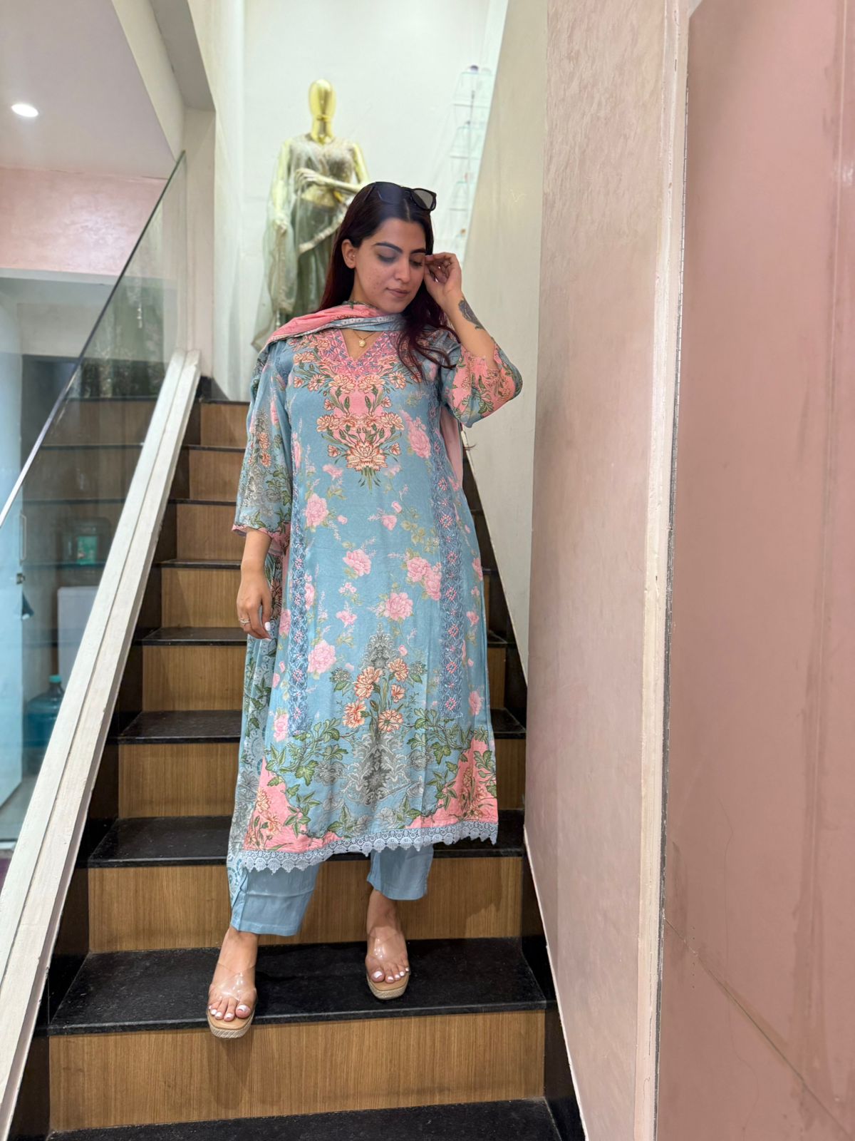 Pastel Blossom Luxe Suit Set