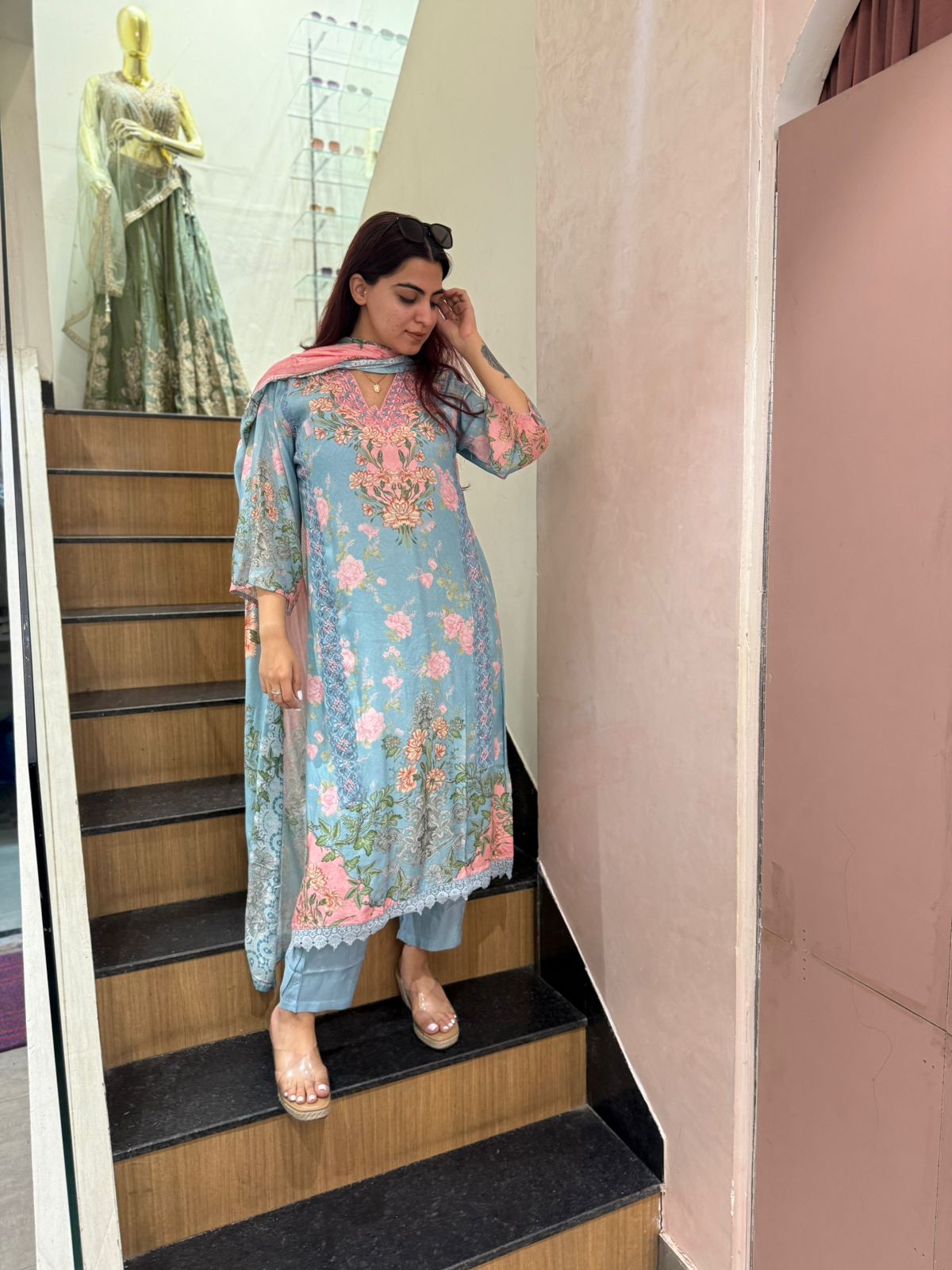 Pastel Blossom Luxe Suit Set