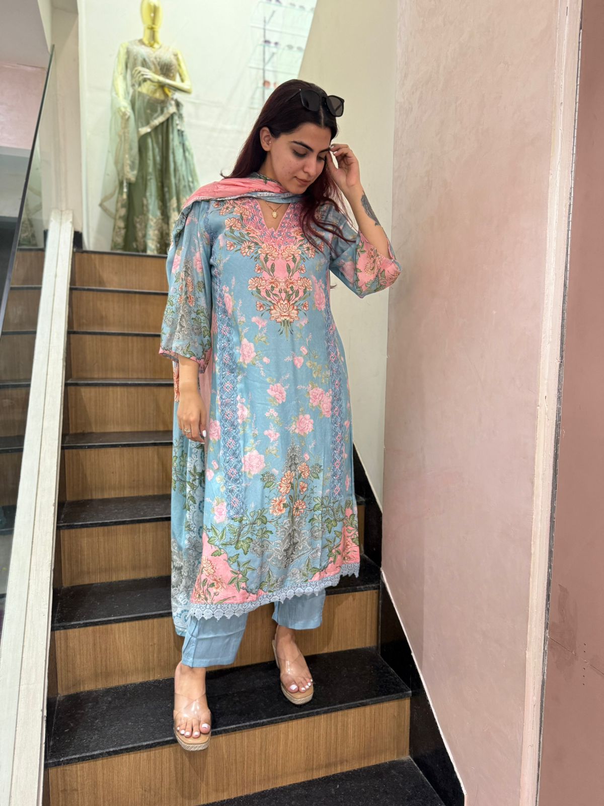 Pastel Blossom Luxe Suit Set