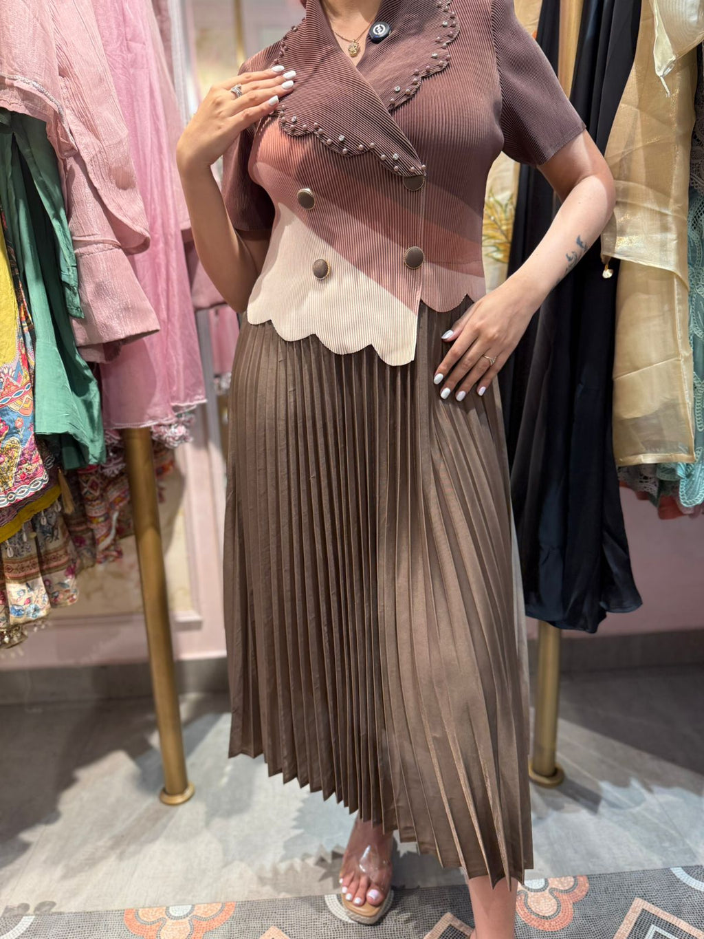 Mia  Luxe Wrinkle Dress