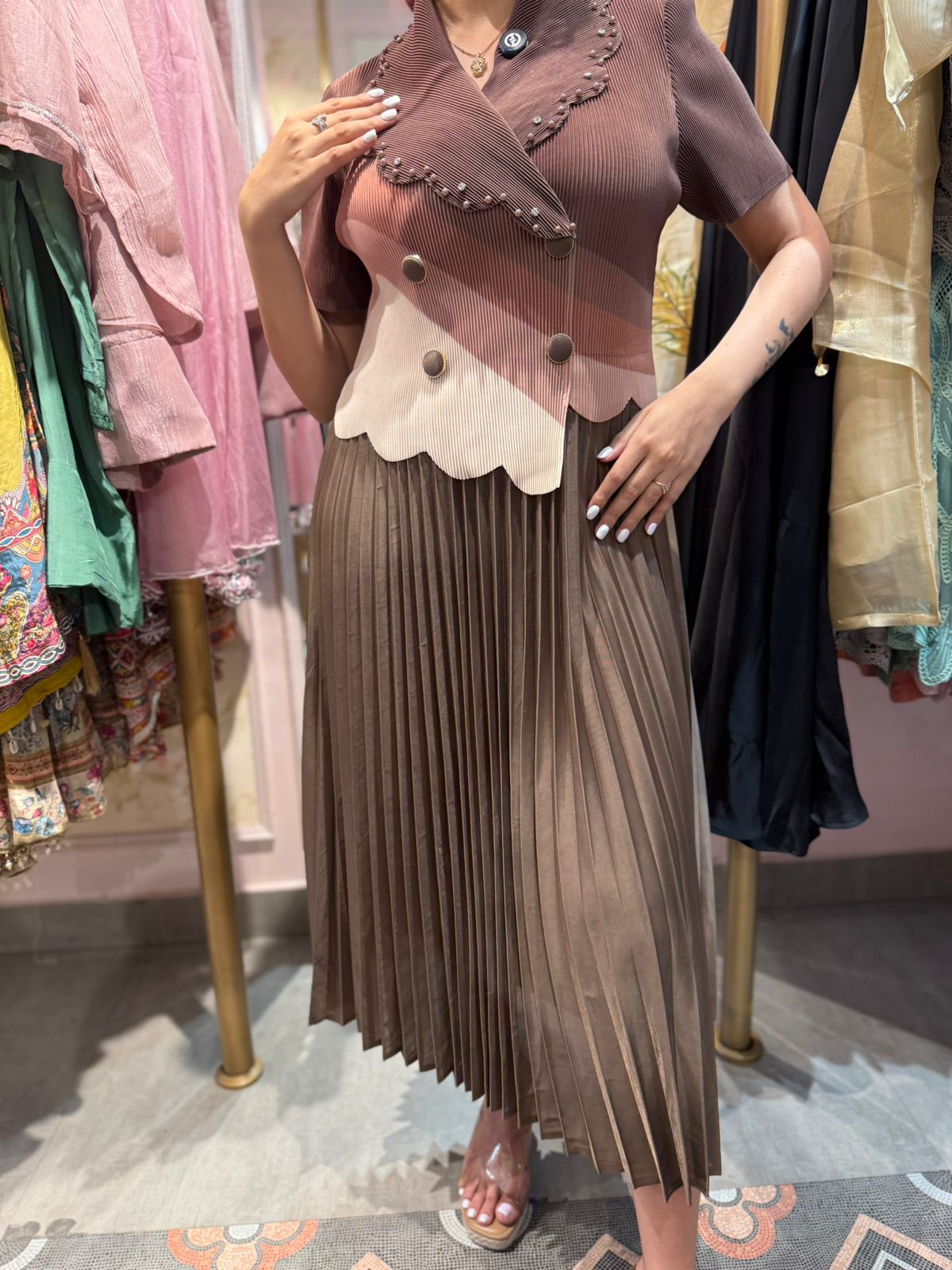 Mia  Luxe Wrinkle Dress