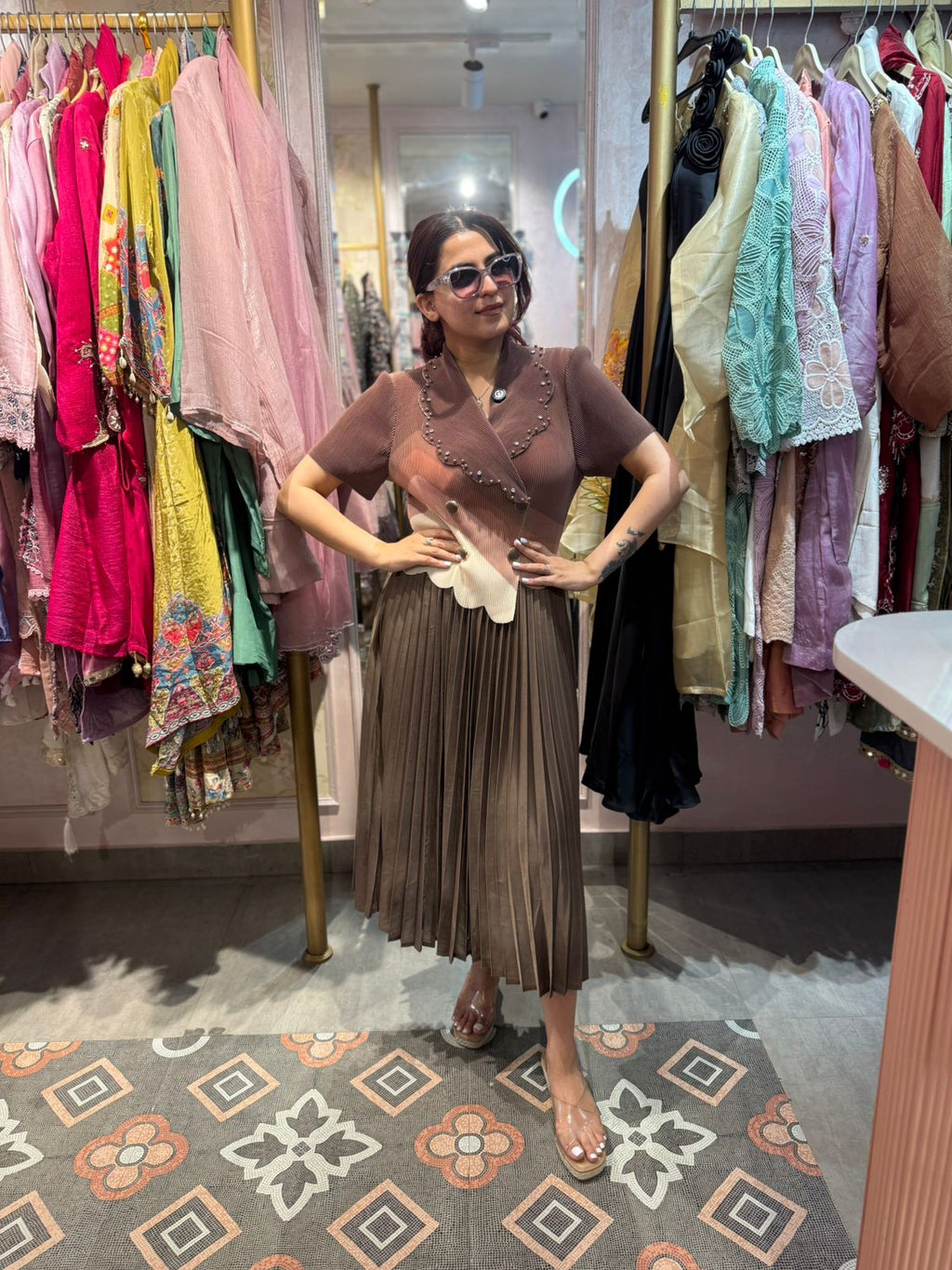Mia  Luxe Wrinkle Dress