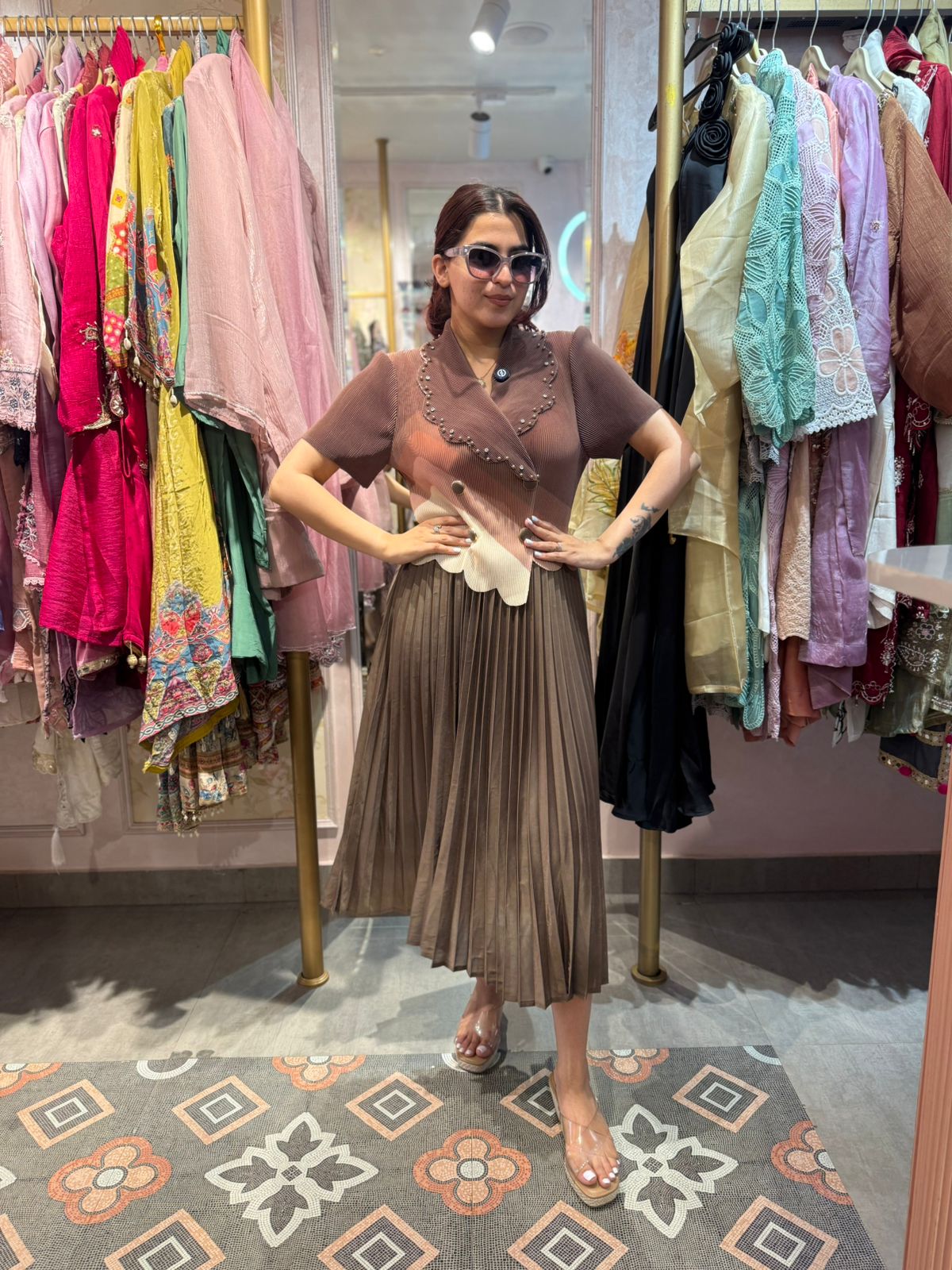 Mia  Luxe Wrinkle Dress
