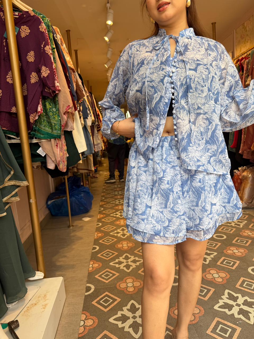Sky Bloom Printed Co-Ord Set