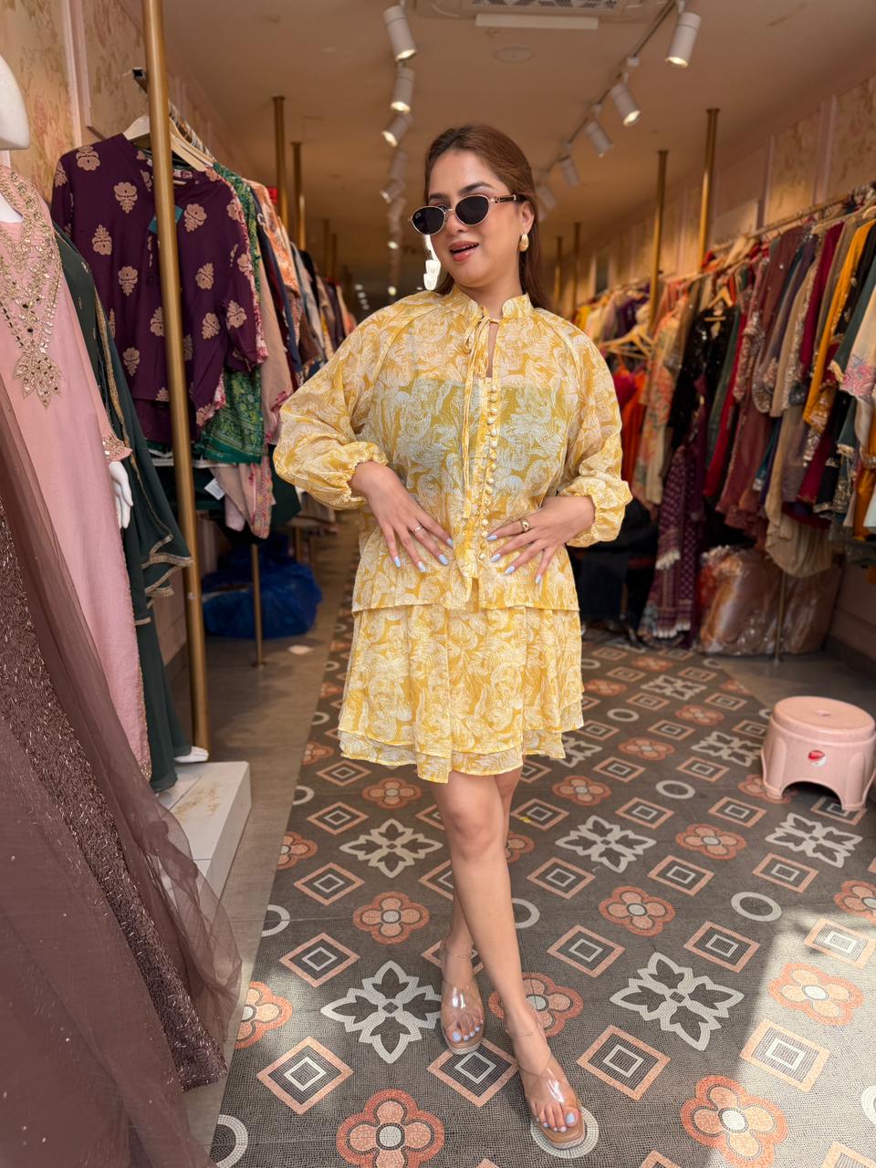 Sky Bloom Printed Co-Ord Set