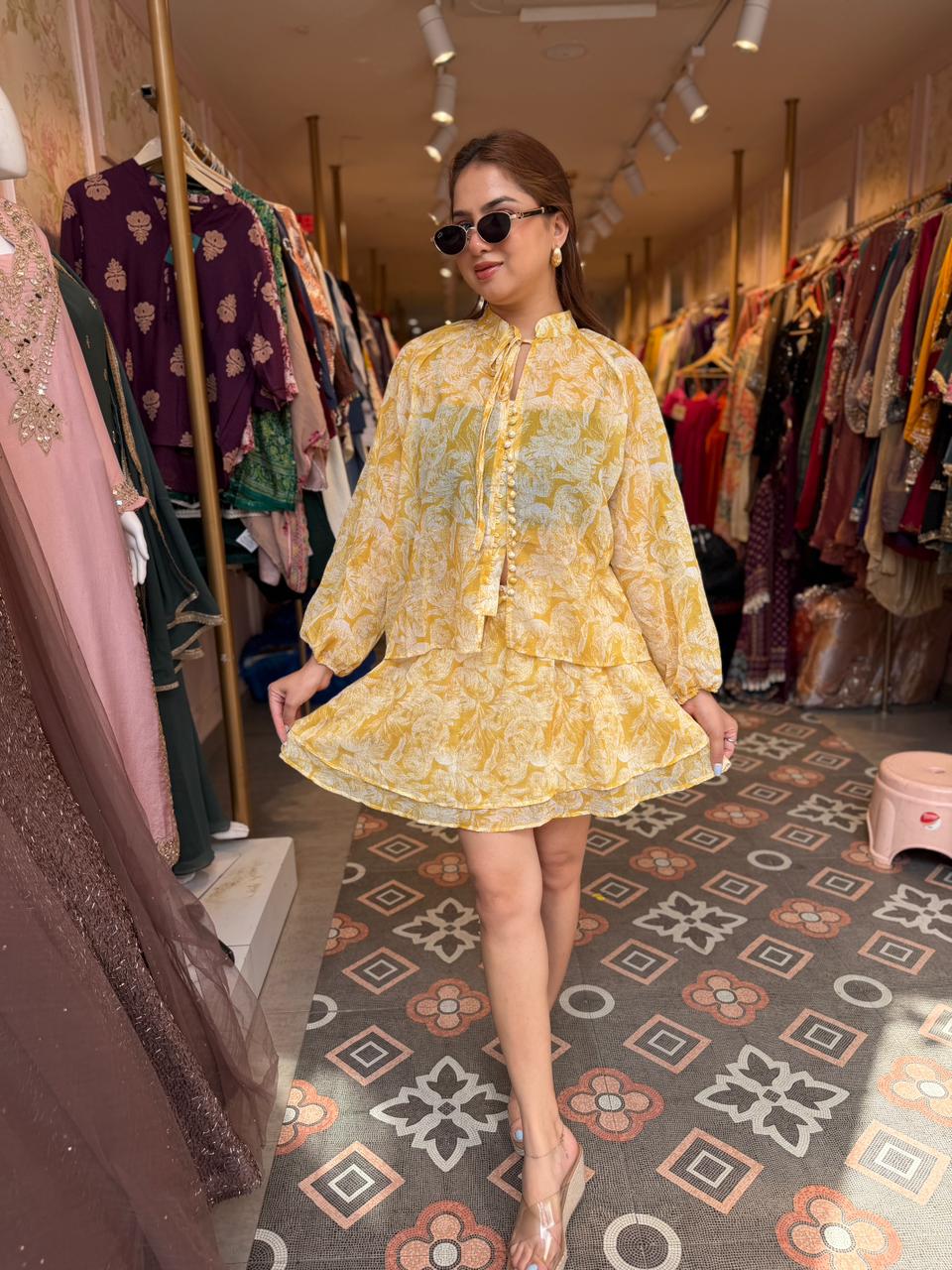 Sky Bloom Printed Co-Ord Set