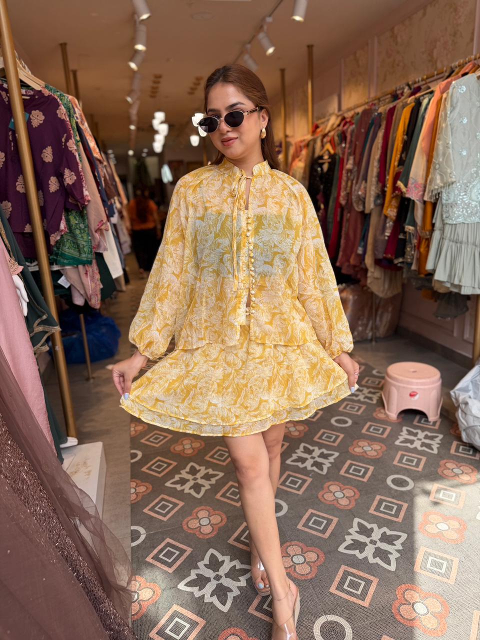 Sky Bloom Printed Co-Ord Set