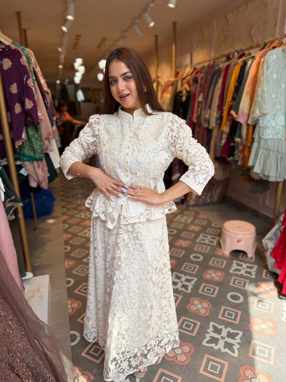 Ivory Grace Lace Co-Ord Set