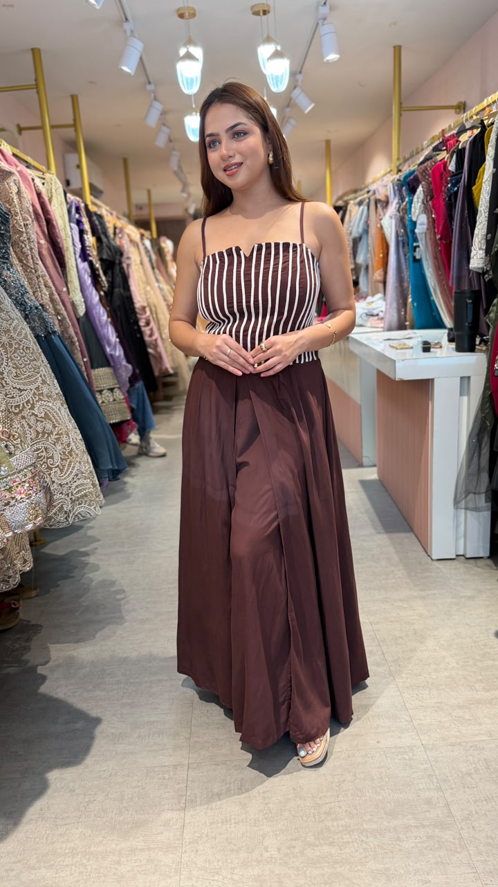 Stripe Corset Flare one pc Dress