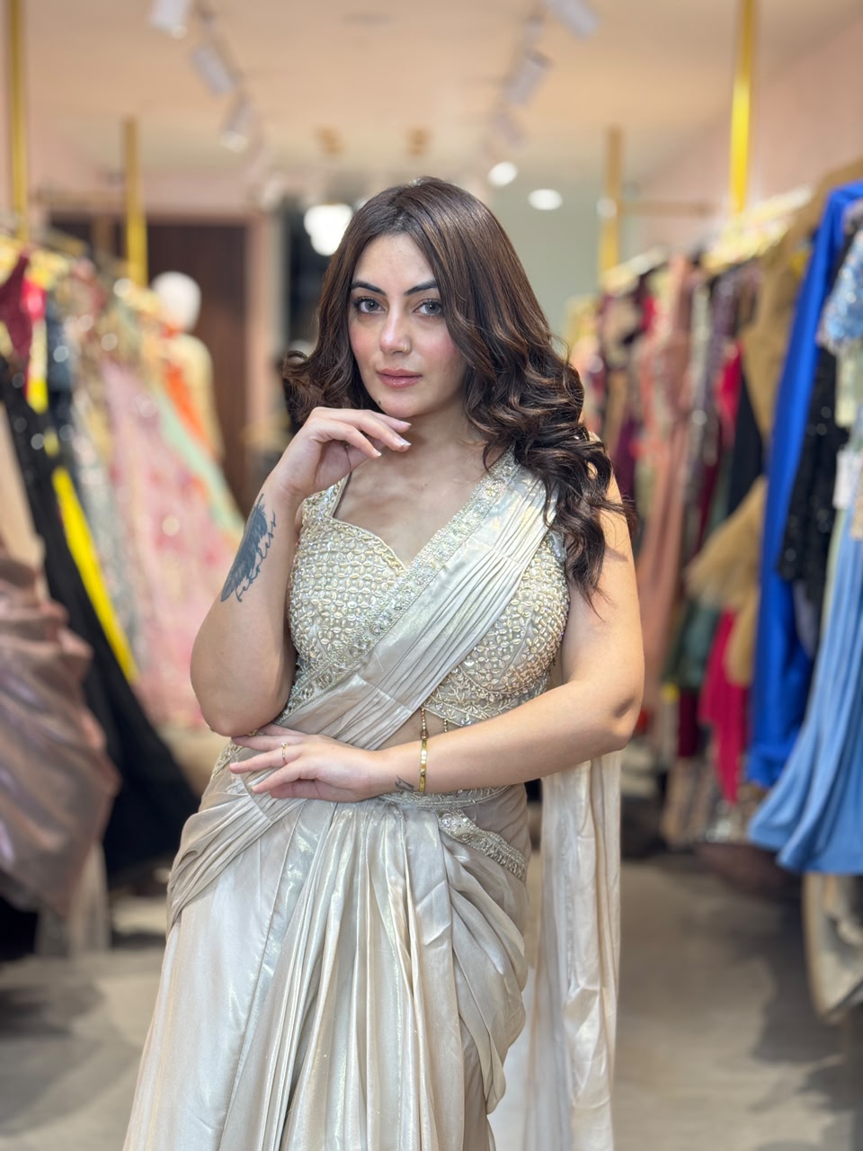 Designer Indo-Western Lehenga Saree