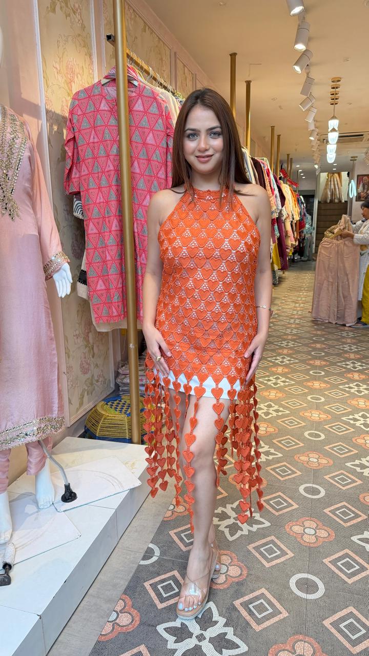Sweetheart Fringe Party Dress