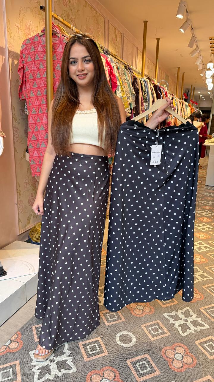 Paris Polka Wrap Skirt Set