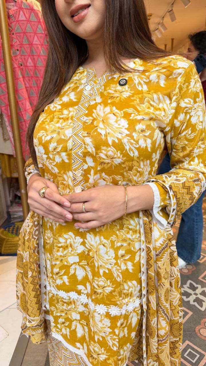 Mustard Blossom Floral Co-Ord Set