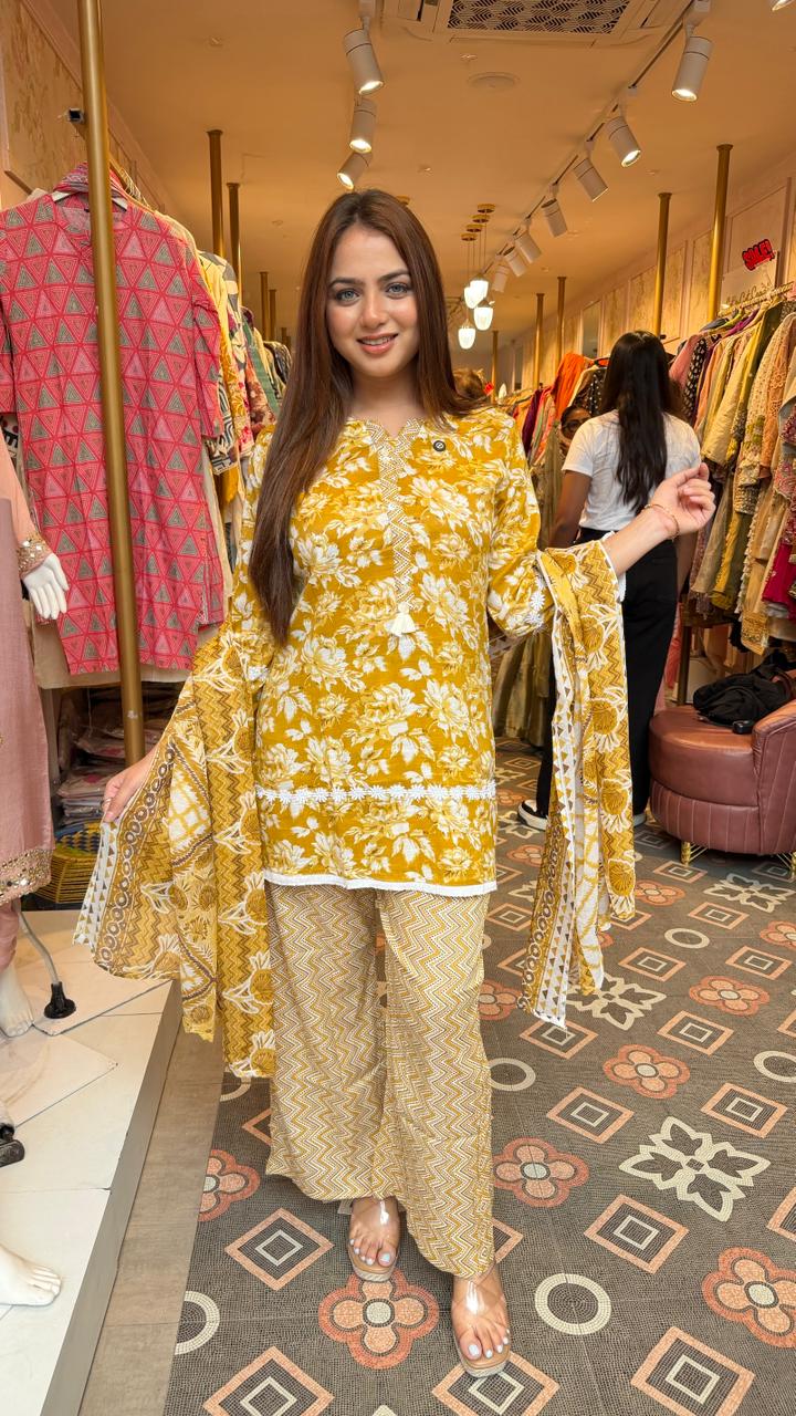 Mustard Blossom Floral Co-Ord Set