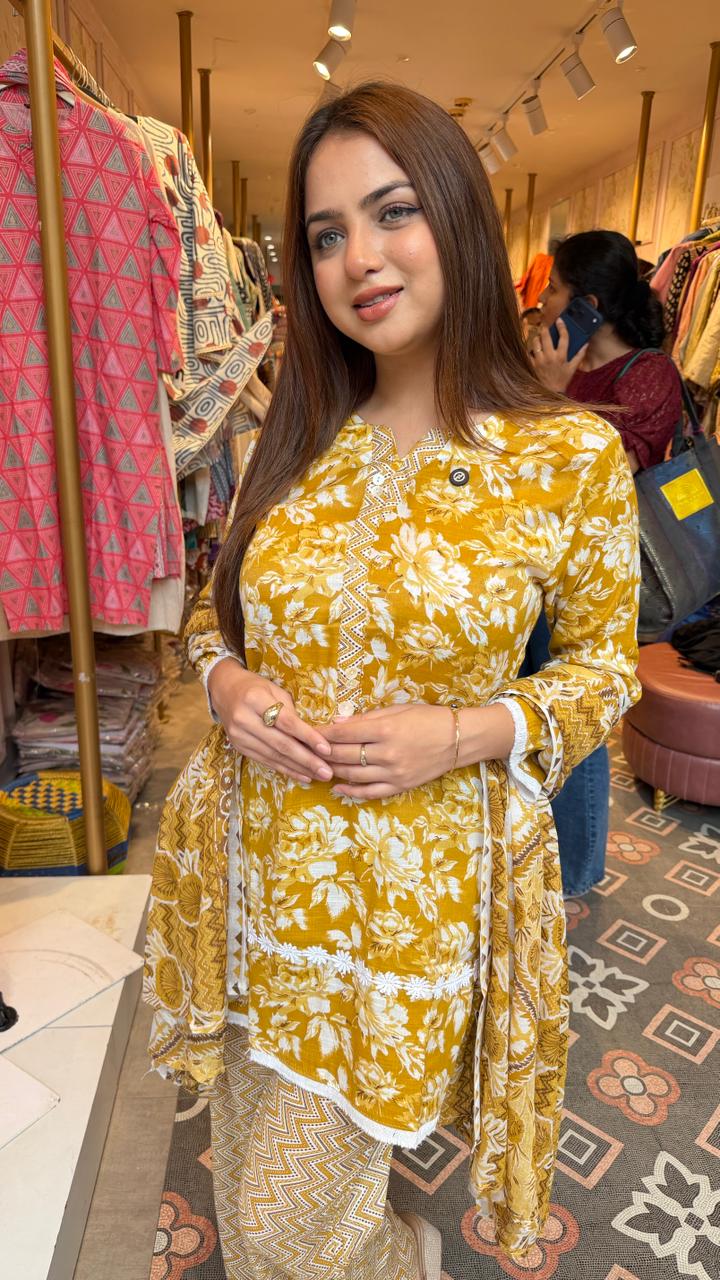 Mustard Blossom Floral Co-Ord Set