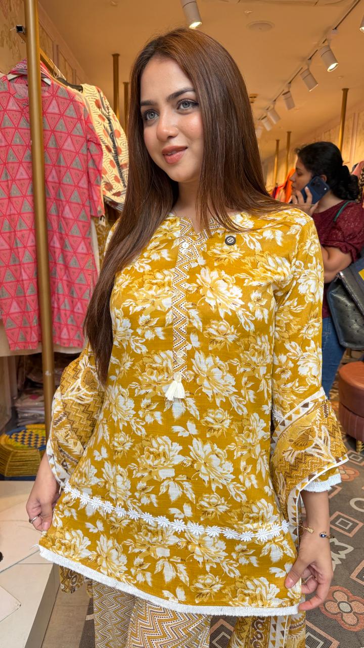 Mustard Blossom Floral Co-Ord Set