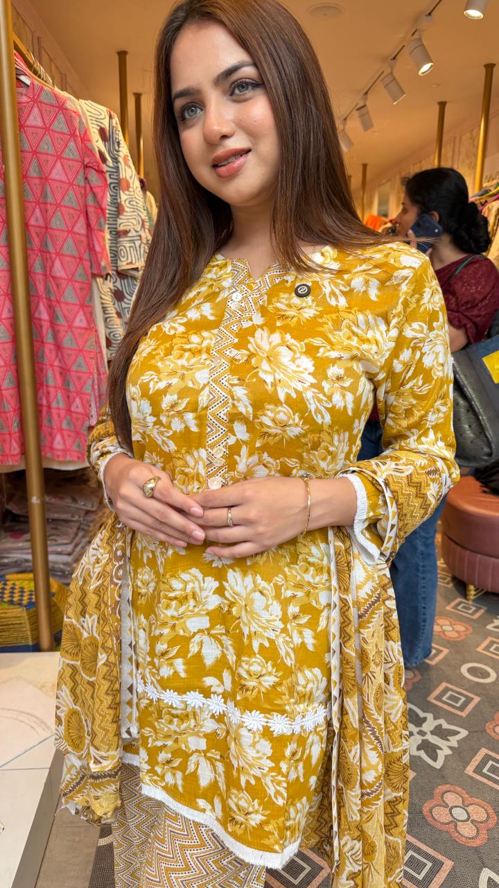 Mustard Blossom Floral Co-Ord Set