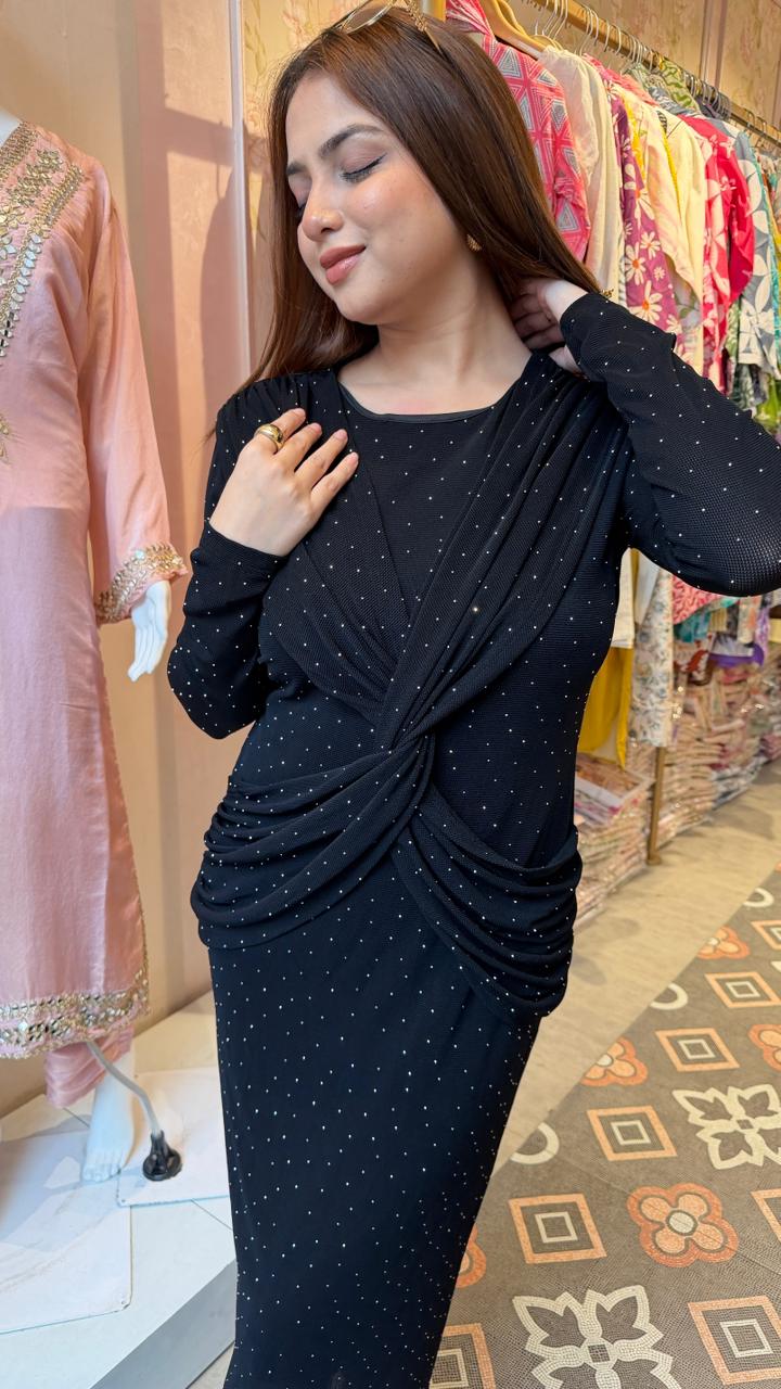 Glam Twist Bodycon Dress