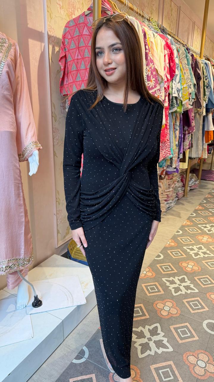 Glam Twist Bodycon Dress