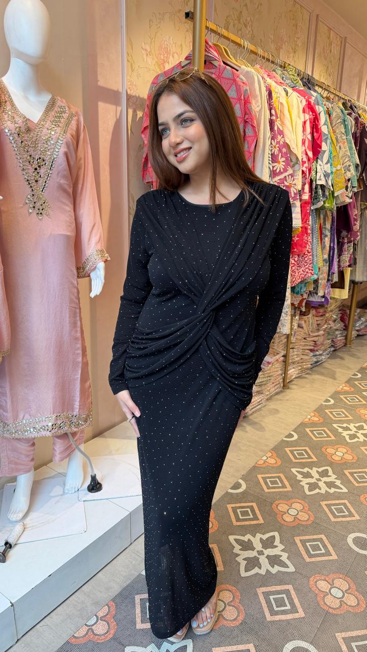 Glam Twist Bodycon Dress