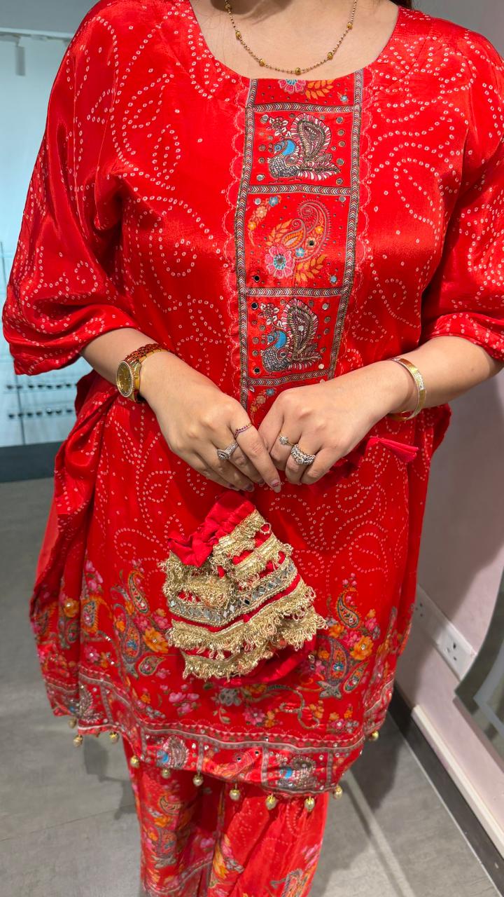 Royal Crimson Kaftan suit